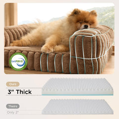 Bedsure ComfyFleece orthopedic dog bed corduroy cover adds style.