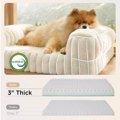 Bedsure memory foam detail close-up, high-density foam for comfort and support.