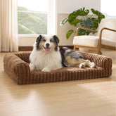Bedsure ComfyFleece orthopedic dog bed with side bolster for easy access and comfort.