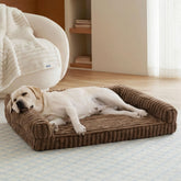Bedsure ComfyFleece orthopedic dog bed XL view highlighting memory foam support.