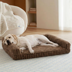Bedsure ComfyFleece orthopedic dog bed XL view highlighting memory foam support.