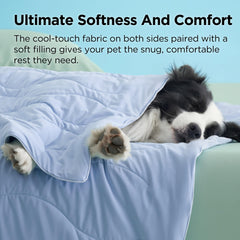 Bedsure cooling blanket on sofa illustrating versatile home use