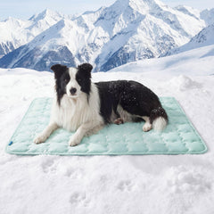 Bedsure cooling dog mat xl showing instant cooling for hot days.