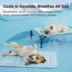 Bedsure cooling mat anti-slip bottom keeps pad secure during play.