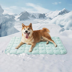 Bedsure cooling mat for large dogs showing instant cooling and comfort