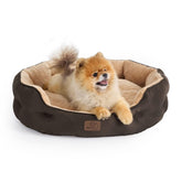 Bedsure dog bed round bolster with plush sherpa for cozy naps.