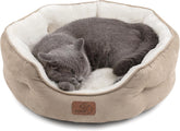 Bedsure dog bed round soft-sherpa surface for ultra-cozy naps.