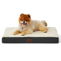 Bedsure dog bed small front view for cozy corner sleep.