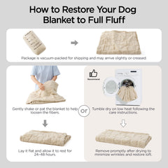Bedsure dog blanket on living room sofa as decor-friendly accessory.