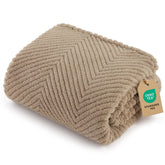 Bedsure dog blanket in brown with soft coral fleece for cozy warmth