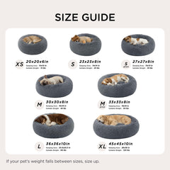 Bedsure anti-slip base keeps the round bed in place on wood or tile.