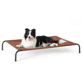 Bedsure elevated cooling dog bed for outdoor use with breathable mesh.