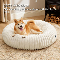 Premium faux fur texture provides a luxurious, snuggly feel for pets