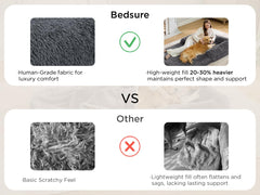 Bedsure eggs crate foam illustration highlighting orthopedic support and even weight distribution.