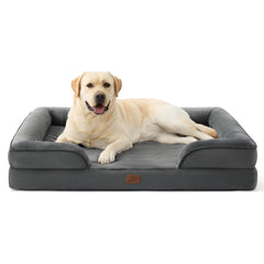 Bedsure jumbo orthopedic dog bed front view for large dogs with stable support