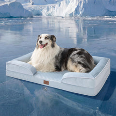 Bedsure L Plus cooling dog bed 38-inch keeps large dogs cool and comfy.