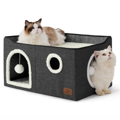 Bedsure large cat beds exterior view showcasing cozy indoor cat house
