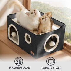 Bedsure large cat beds tunnel entrances encouraging exploration and play