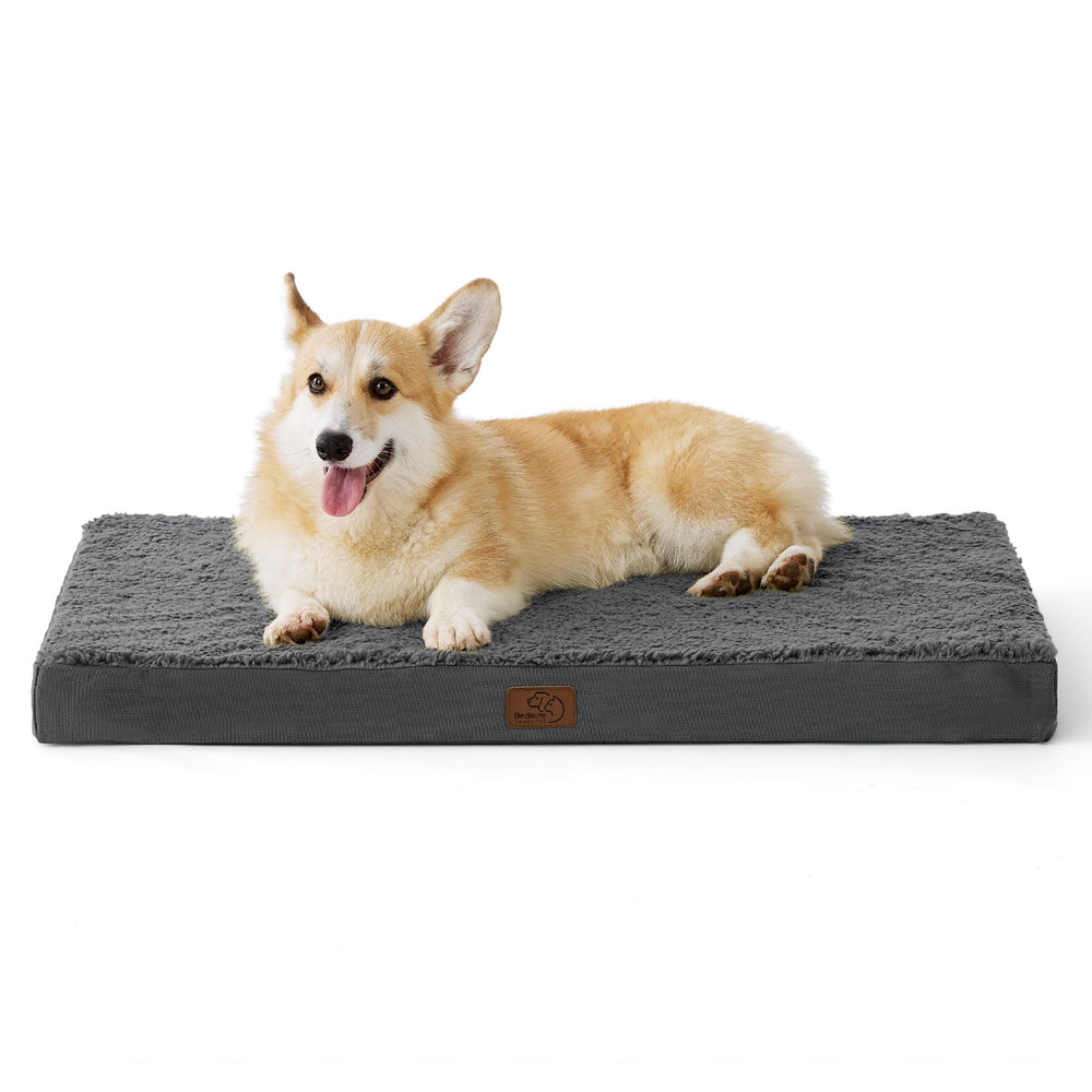 Bedsure large dog bed crate cover shows removable cover for easy crate cleaning