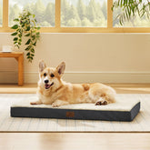 Bedsure large dog bed in crate offers roomy sleep for dogs up to 50 lbs.