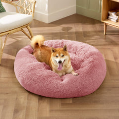 Bedsure mauve blush dog bed adds cozy style with head support