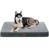 Bedsure memory foam dog bed top view showing plush surface and contours for comfort