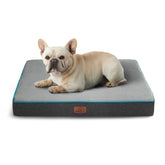Bedsure memory foam dog bed top view with plush fleece