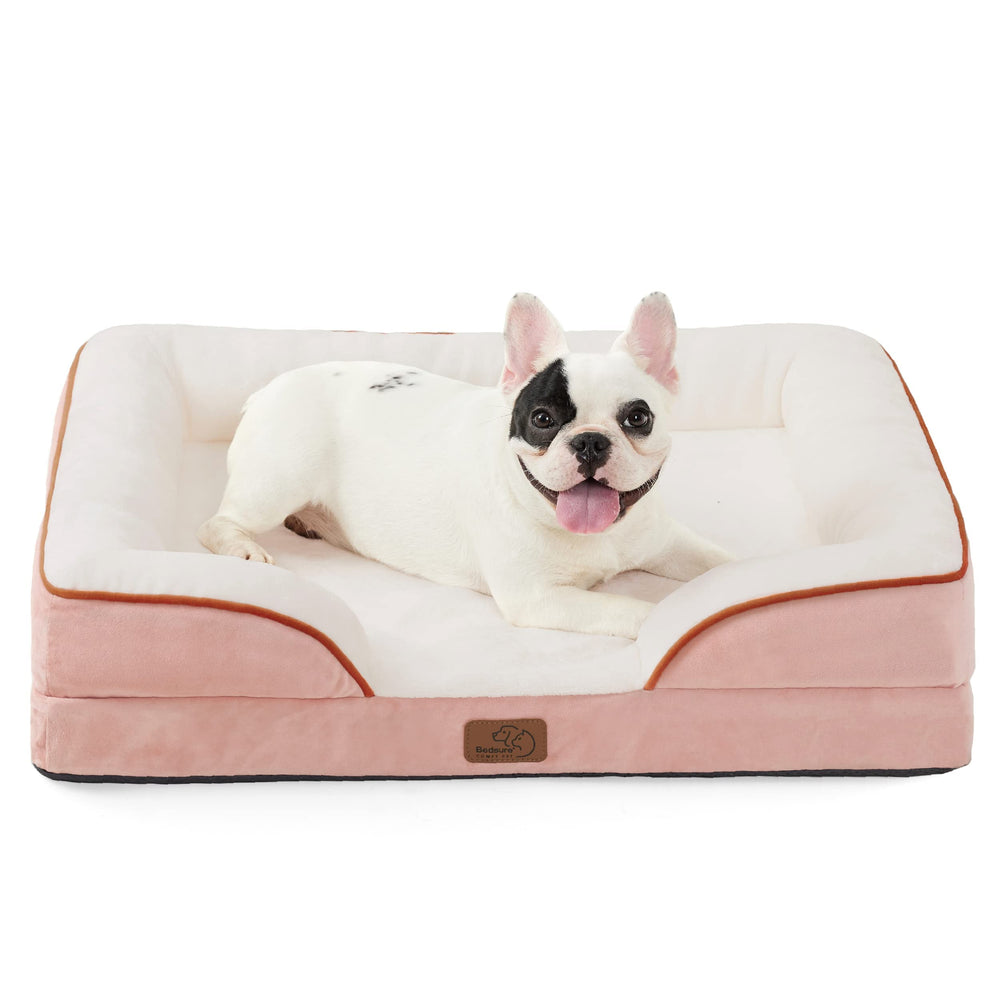 Bedsure orthopedic dog bed 28inch cover closeup showing durable, easy-care fabric