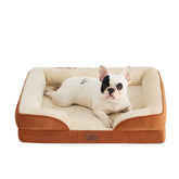 Bedsure orthopedic dog bed in Ember Clay with washable cover for easy cleaning.