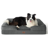 Bedsure orthopedic dog bed foam section provides joint support.
