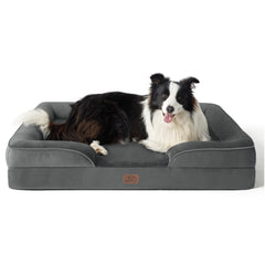 Bedsure orthopedic dog bed foam section provides joint support.