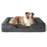Bedsure orthopedic dog bed hero in dark grey for deep naps