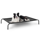 Bedsure outdoor elevated dog bed front view with cooling comfort for large dogs.
