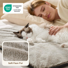 Bedsure plush faux fur cover adds soft comfort for pets