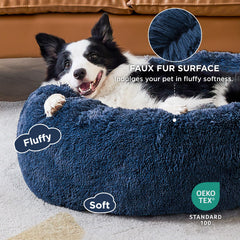 bedsure raised-edge donut bed supports head and neck for restful pauses.