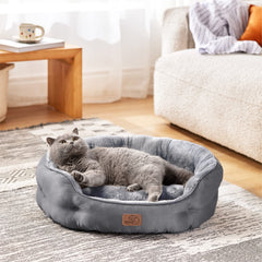 Bedsure round bolster design supporting head and neck for restful naps.