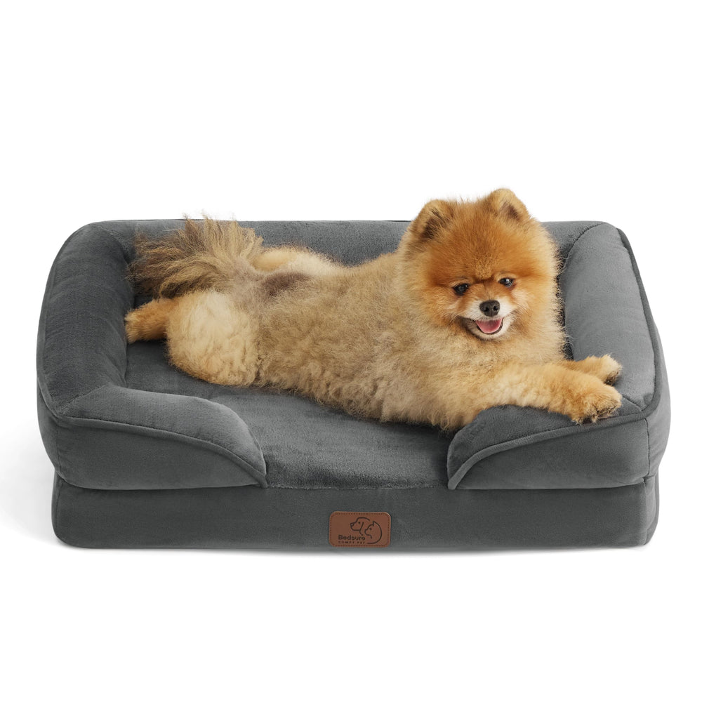 Bedsure small orthopedic dog bed overview of compact design for small dogs.