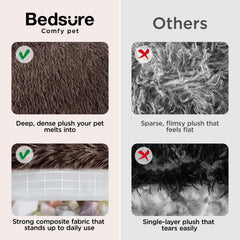 Bedsure SupportMax anti-slip bottom view keeps the bed in place on smooth floors.