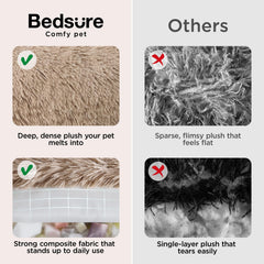 Bedsure SupportMax anti-slip bottom keeps the bed in place on hardwood and tile.