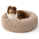 Bedsure SupportMax donut dog bed 36in provides cozy security for large dogs.