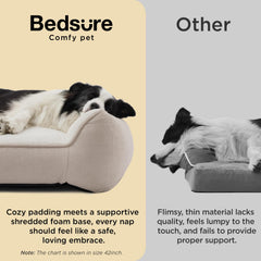 Bedsure SupportMax XL Plus three-bolster setup illustrating easy entry for joints.