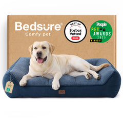 Bedsure SupportMax XL Pro orthopedic bed with plush cover for luxurious naps.