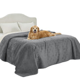 Bedsure waterproof bed cover on a king bed protects furniture from accidents.