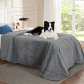 Bedsure waterproof bed cover on sofa protects furniture from spills.