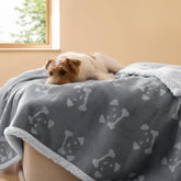 Bedsure waterproof dog blanket in anchor gray protects furniture from spills