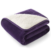Bedsure waterproof dog blanket in eggplant on couch protects furniture from spills