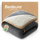 Bedsure waterproof dog blanket in grey protecting furniture from spills