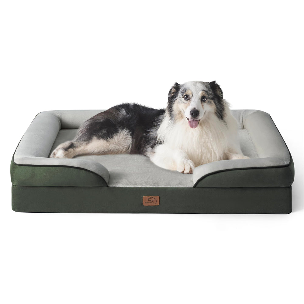 Bedsure XL orthopedic dog bed front view with extra-wide surface for large dogs