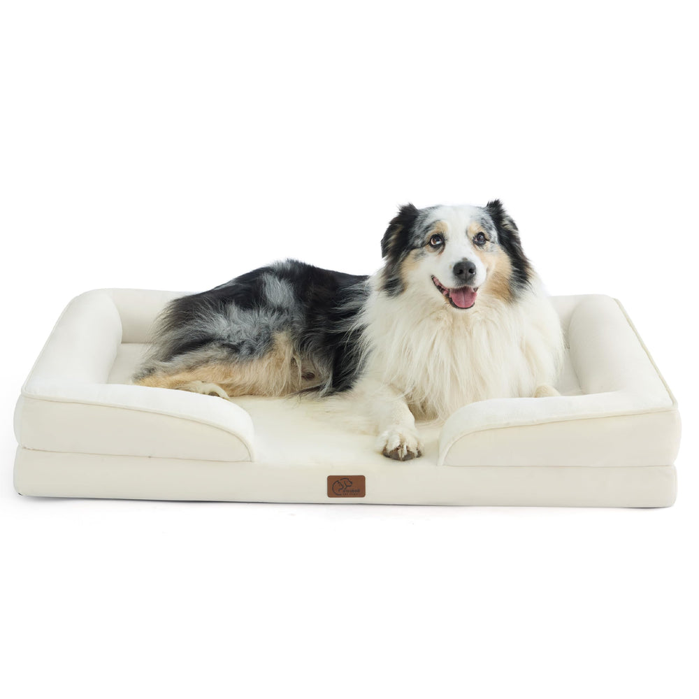 Bedsure XL orthopedic dog bed front view with spacious 42-inch surface for large dogs