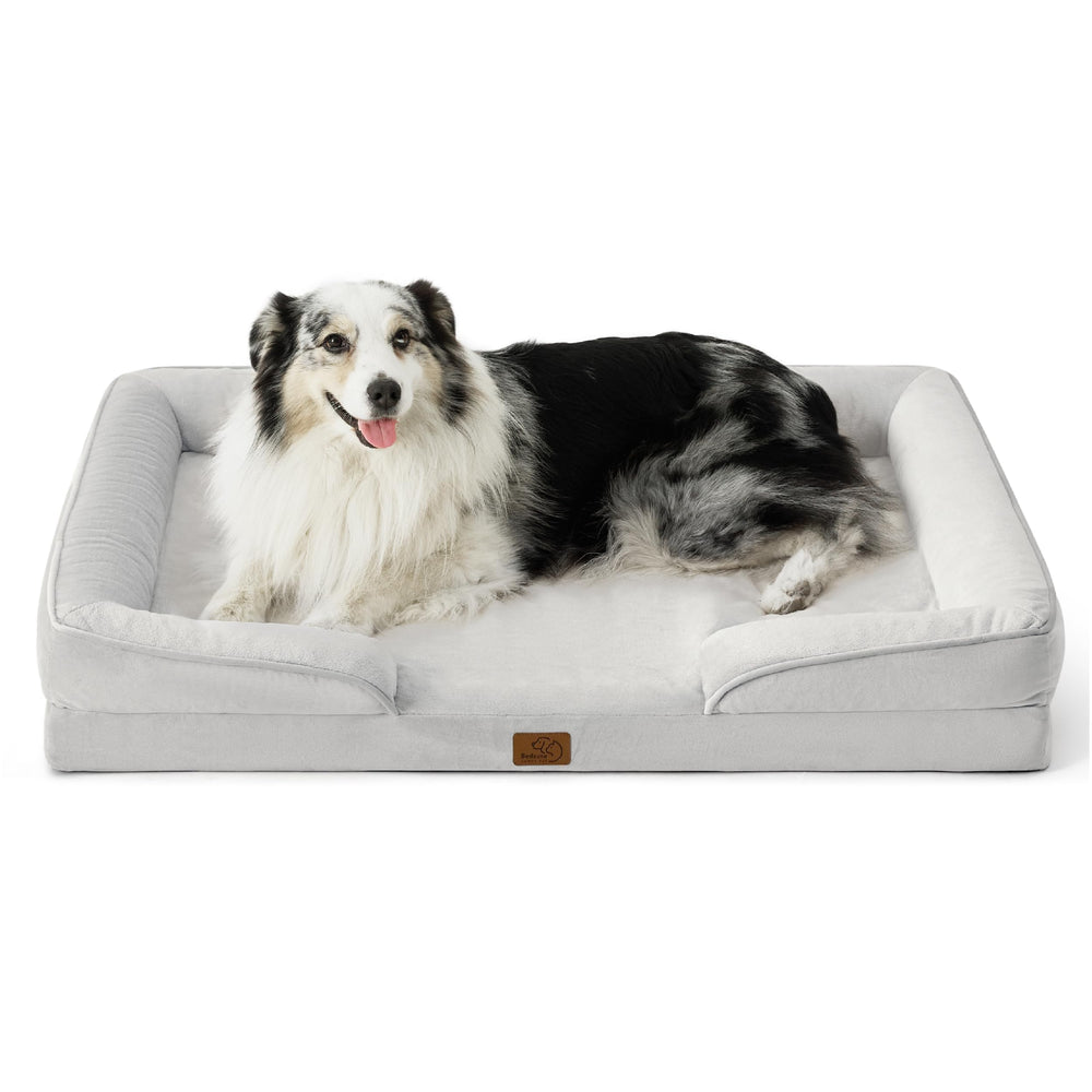 Bedsure XL orthopedic dog bed front view showing generous space for large dogs